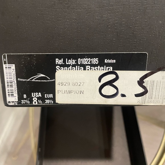 Alexandre Birman Orange Sandals with Snakeskin Trim - Picture 13 of 15